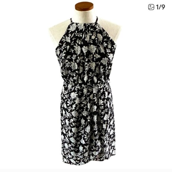 Suzanne Betro sleeveless black and white floral dress - Picture 1 of 14
